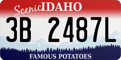 ID license plate 3B2487L