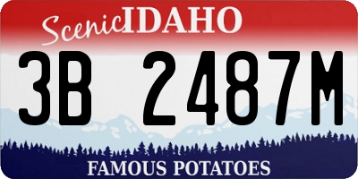 ID license plate 3B2487M