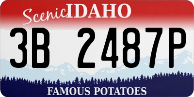 ID license plate 3B2487P