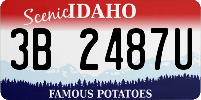 ID license plate 3B2487U