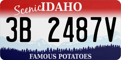 ID license plate 3B2487V
