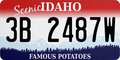 ID license plate 3B2487W