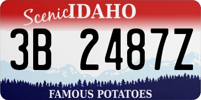 ID license plate 3B2487Z