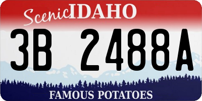 ID license plate 3B2488A