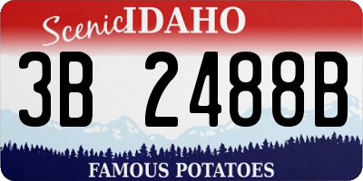 ID license plate 3B2488B