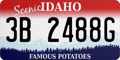 ID license plate 3B2488G