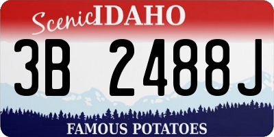 ID license plate 3B2488J