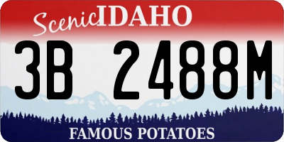 ID license plate 3B2488M
