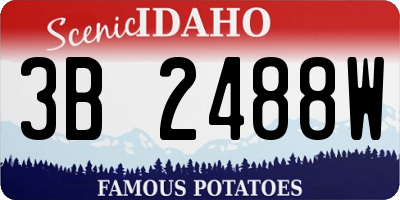 ID license plate 3B2488W
