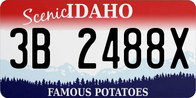 ID license plate 3B2488X