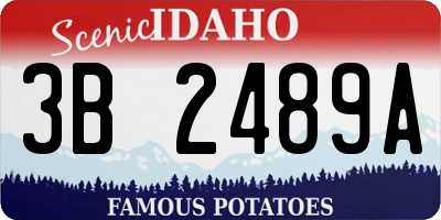 ID license plate 3B2489A