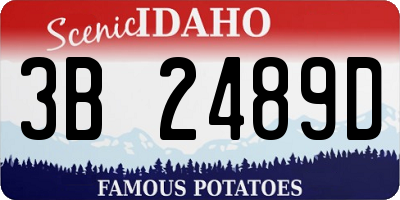 ID license plate 3B2489D