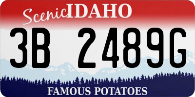 ID license plate 3B2489G