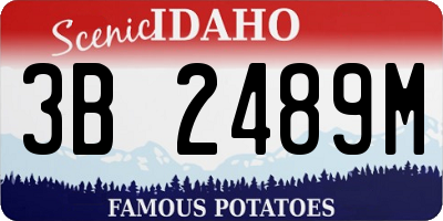 ID license plate 3B2489M