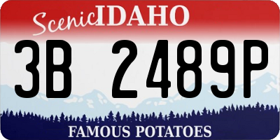 ID license plate 3B2489P