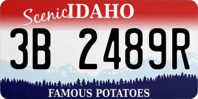 ID license plate 3B2489R