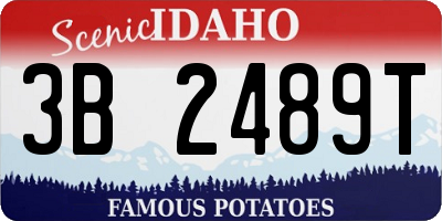 ID license plate 3B2489T