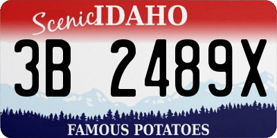 ID license plate 3B2489X