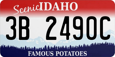 ID license plate 3B2490C