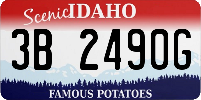 ID license plate 3B2490G