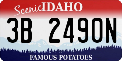 ID license plate 3B2490N