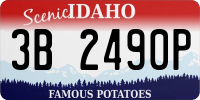 ID license plate 3B2490P