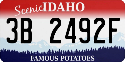 ID license plate 3B2492F