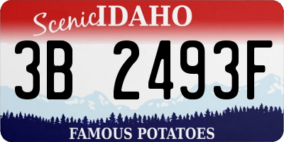ID license plate 3B2493F