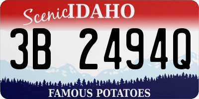 ID license plate 3B2494Q