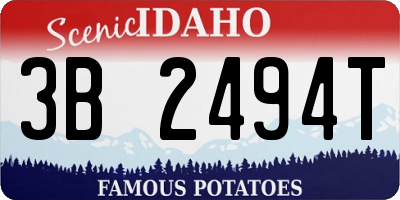 ID license plate 3B2494T