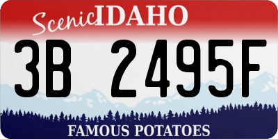 ID license plate 3B2495F