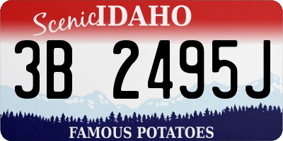ID license plate 3B2495J