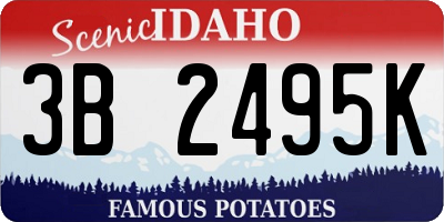 ID license plate 3B2495K