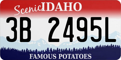 ID license plate 3B2495L