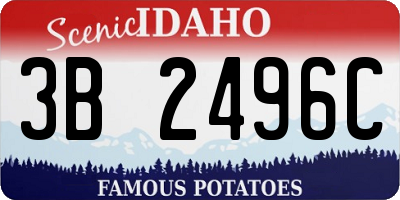 ID license plate 3B2496C