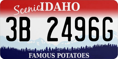 ID license plate 3B2496G