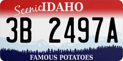 ID license plate 3B2497A
