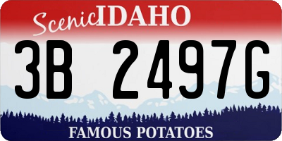 ID license plate 3B2497G