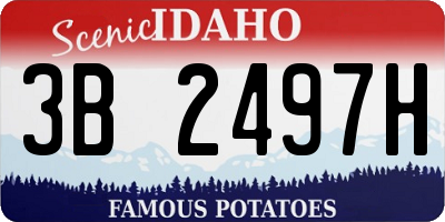 ID license plate 3B2497H