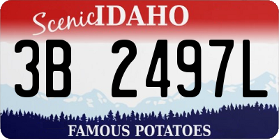 ID license plate 3B2497L