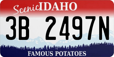 ID license plate 3B2497N