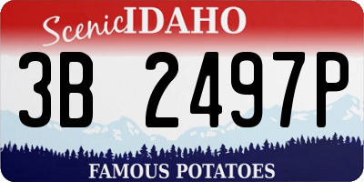 ID license plate 3B2497P