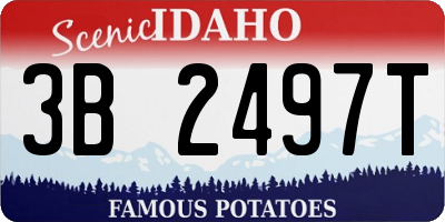 ID license plate 3B2497T