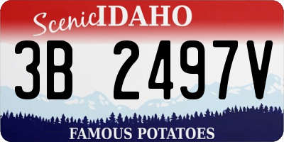ID license plate 3B2497V