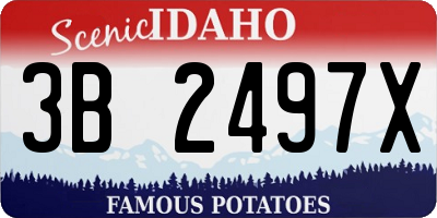 ID license plate 3B2497X