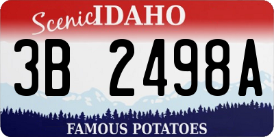 ID license plate 3B2498A
