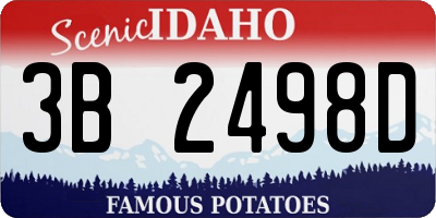 ID license plate 3B2498D