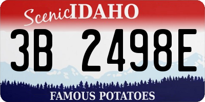 ID license plate 3B2498E