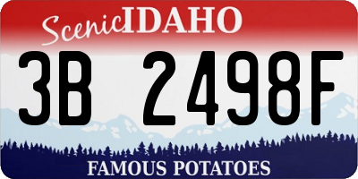 ID license plate 3B2498F
