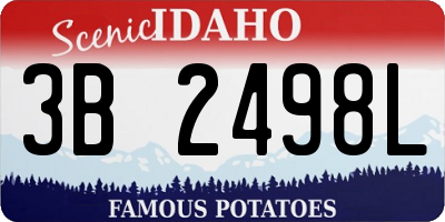 ID license plate 3B2498L